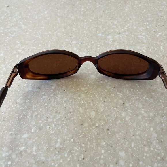 MAUI JIM Hana MJ-124-10 Vintage Sunglasses Brown Tortoise Oval + FOSSIL Case - Picture 9 of 10